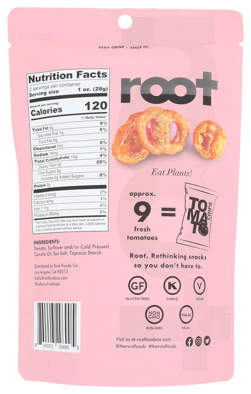 Root Foods Tomato Chips - Sea Salt - Image 2