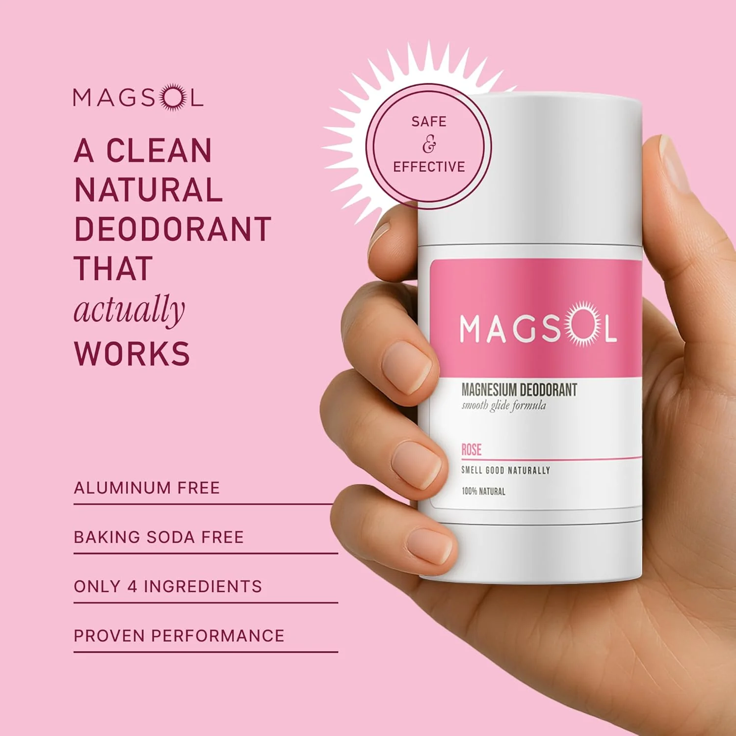 Rose Magnesium Deodorant - Image 2