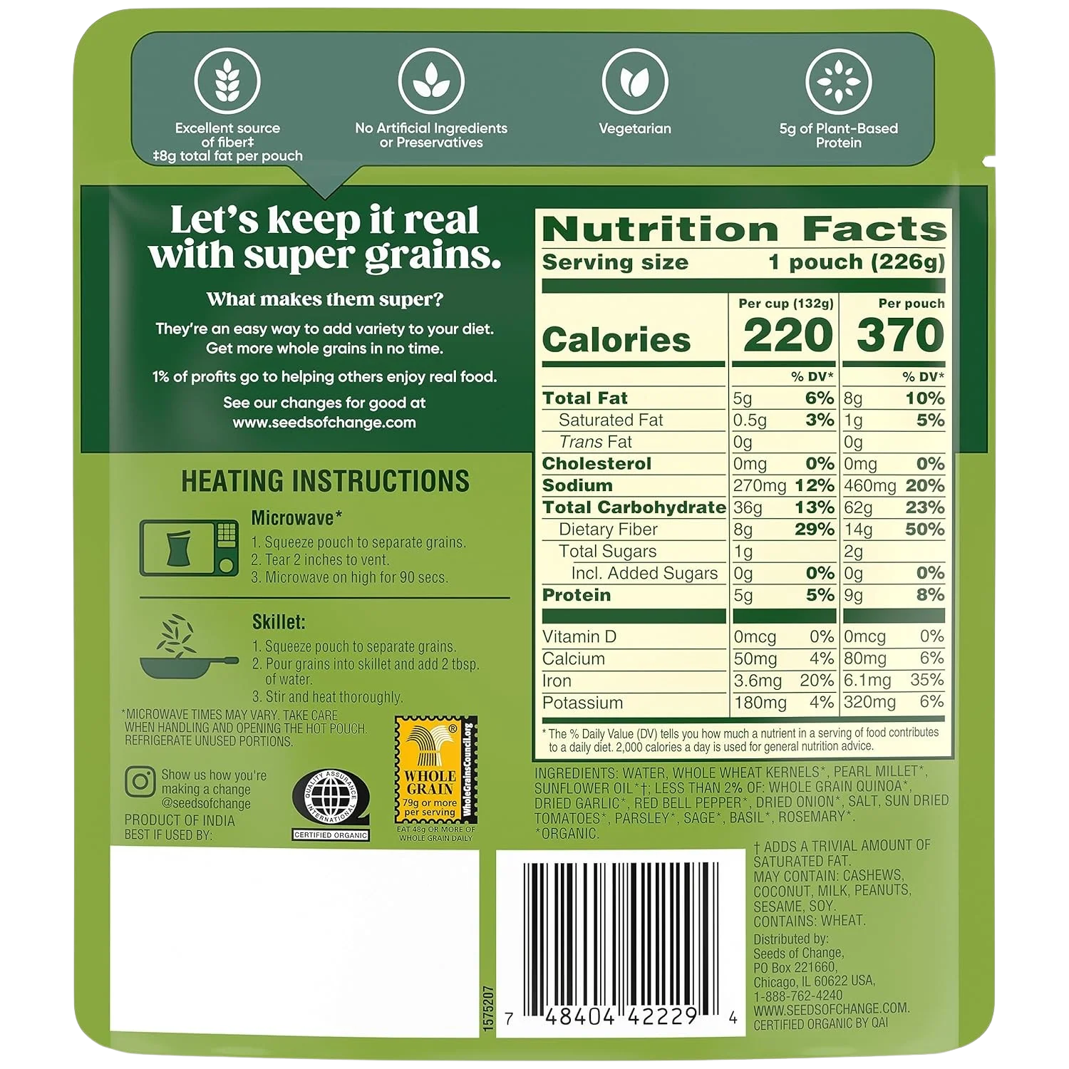 RTE Organic Super Grains flavored with Tuscan Herbs - Image 4