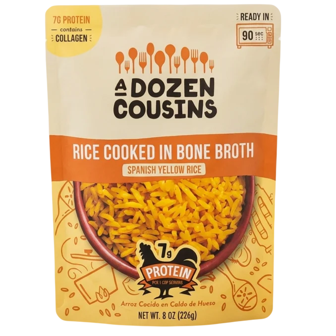 RTE Rice Cooked in Bone Broth Spanish Yellow (6 Pack) - Image 2