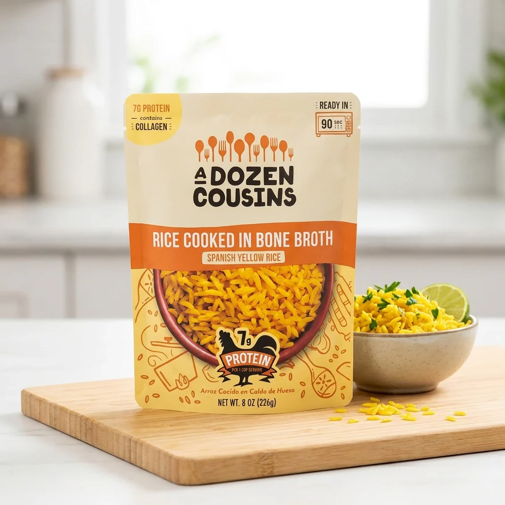 RTE Rice Cooked in Bone Broth Spanish Yellow (6 Pack) - Image 4