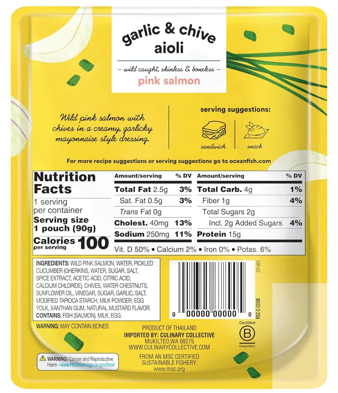 Salmon with Garlic and Chive Aioli (24 Pack) - Image 3