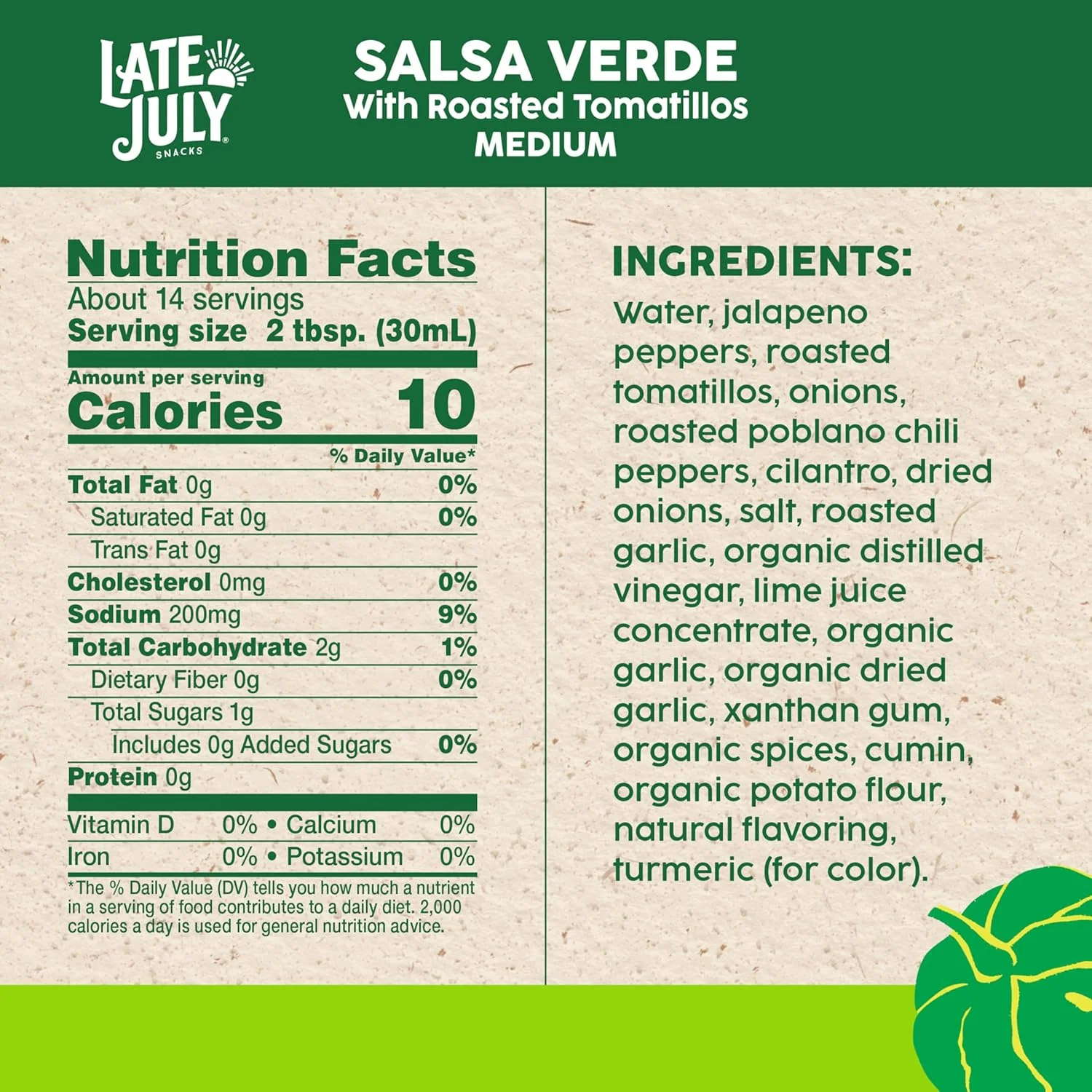 Salsa Verde with Roasted Tomatillos Medium - Image 3