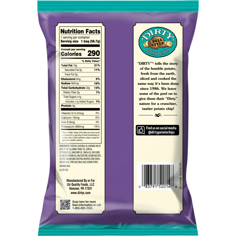 Salt And Vinegar Potato Chips (Snack Bag) - Image 2