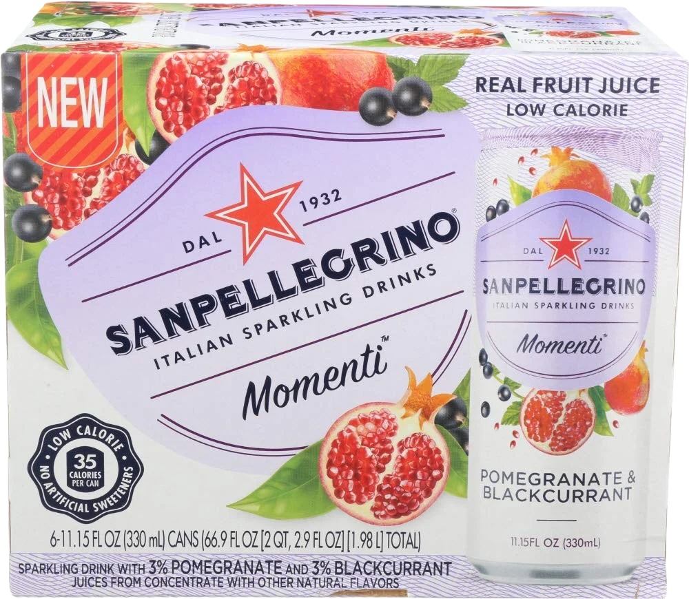 Pomegranate and Black Currant Sparkling Water (6 Pack)