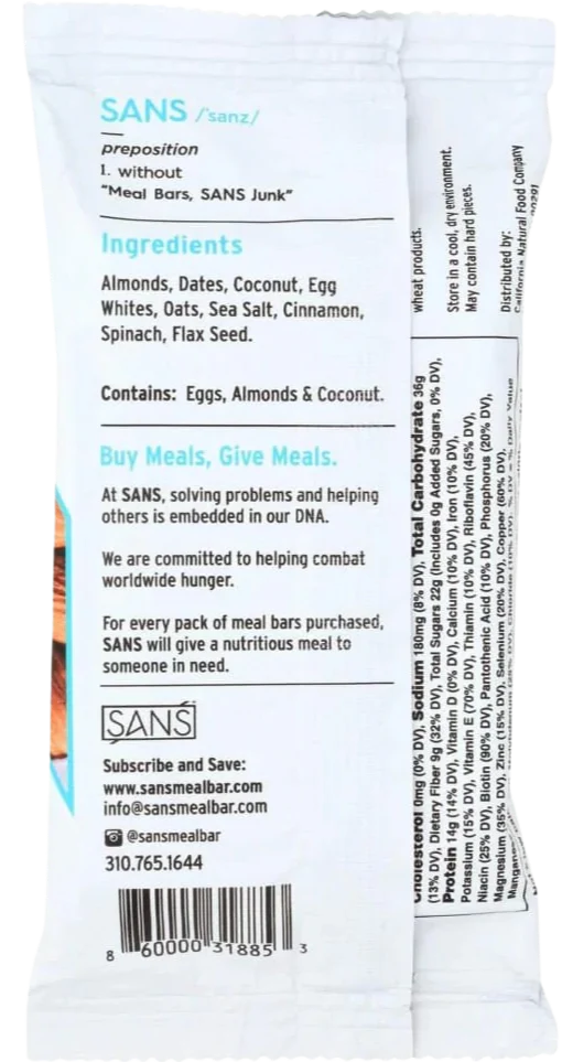 Coconut Almond Butter Meal Bar (12 CT) - Image 3