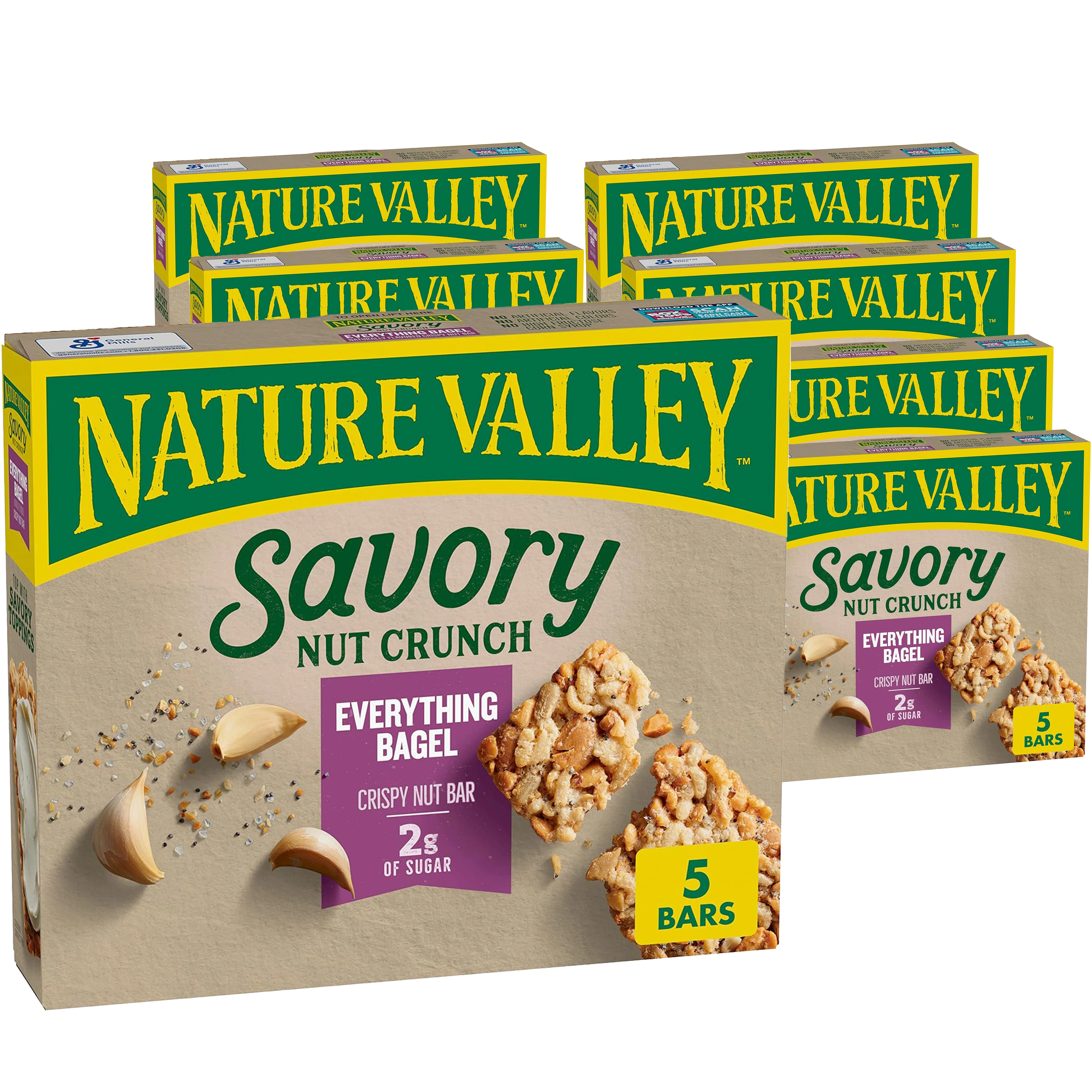 Savory Nut Crunch Bar - Everything Bagel (8 Pack)