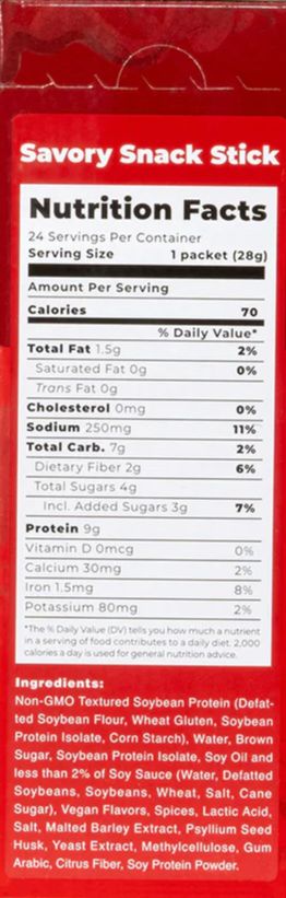 Savory Smoked Flavor Plant-Based Jerky Stick (24 Pack) - Image 4