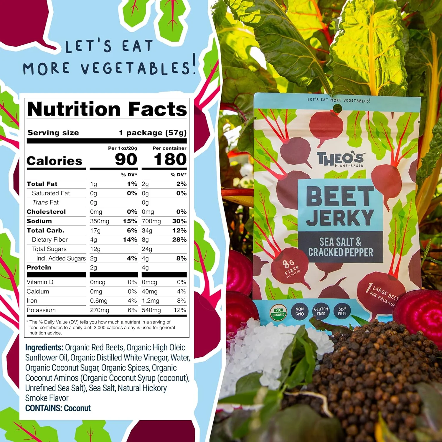 Sea Salt and Cracked Pepper Beet Jerky (6 Pack) - Image 4