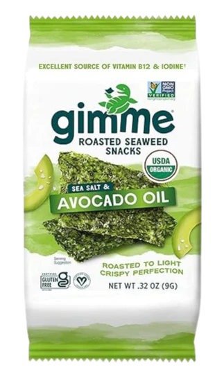 Sea Salt & Avocado Oil Roasted Seaweed Snack (12 Pack) - Image 2