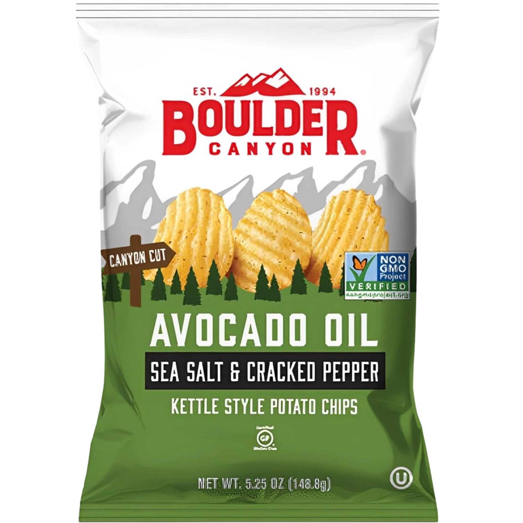 Sea Salt & Cracked Pepper Avocado Oil Kettle Style Potato Chips