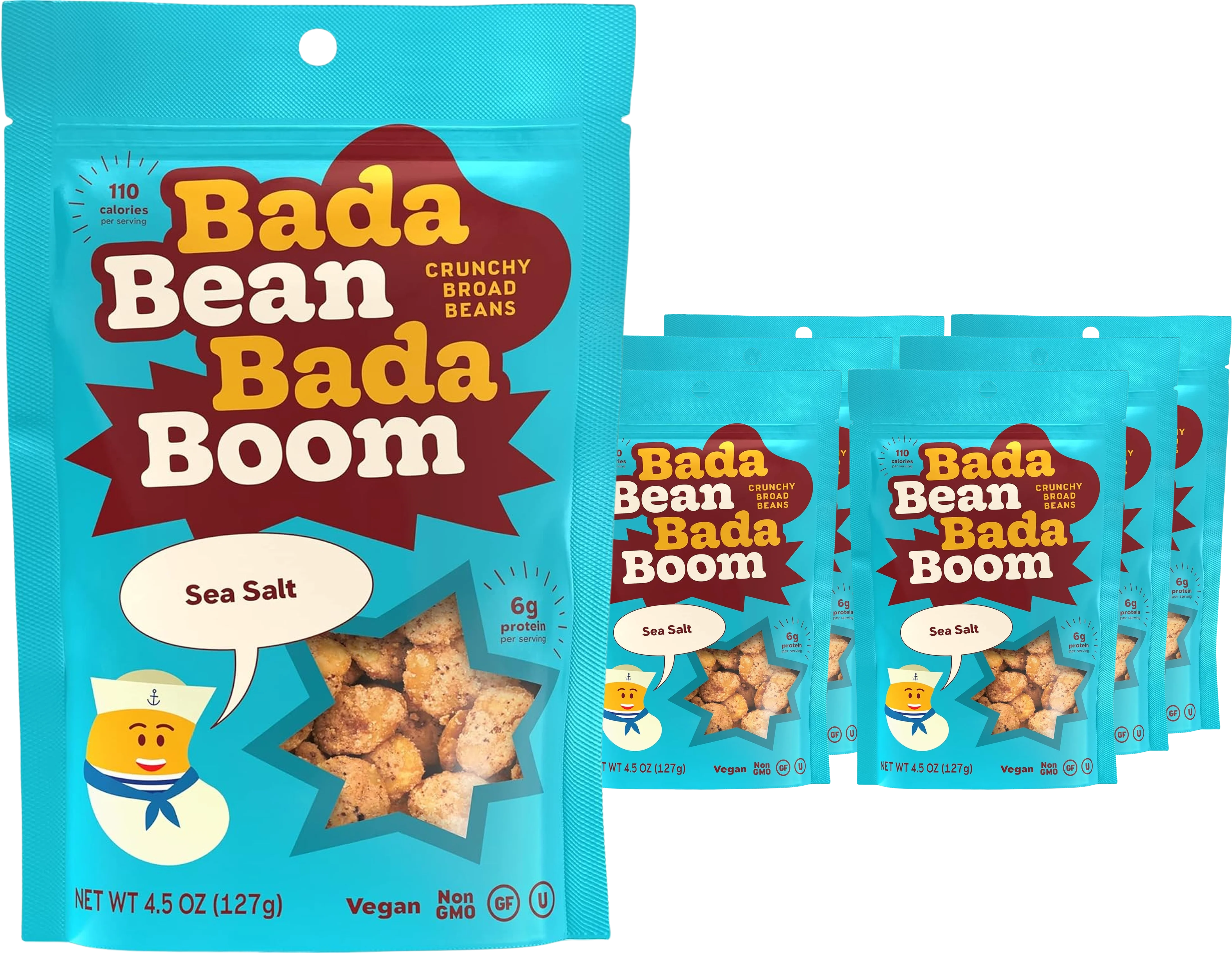 Sea Salt Crunchy Broad Beans (6 Pack)