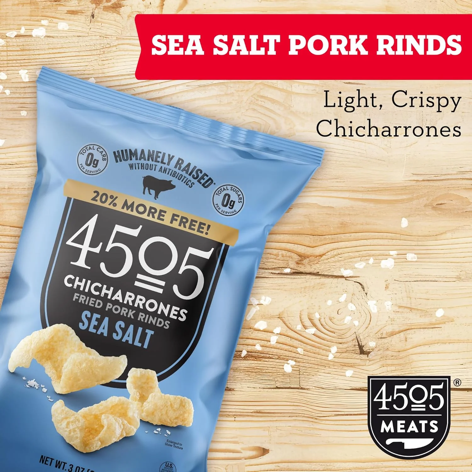 Sea Salt Fried Pork Rinds - Image 2