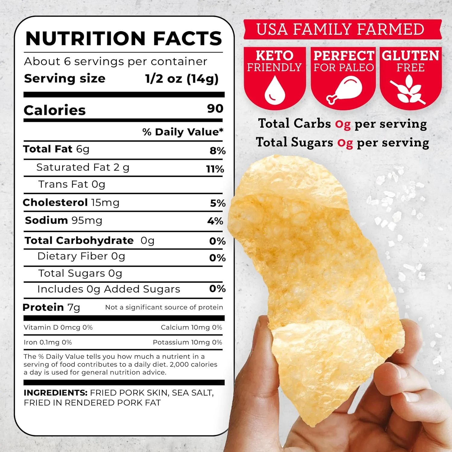 Sea Salt Fried Pork Rinds - Image 4