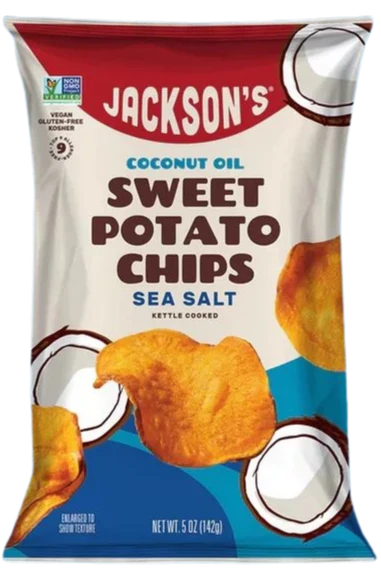 Sea Salt Sweet Potato Chips with Coconut Oil