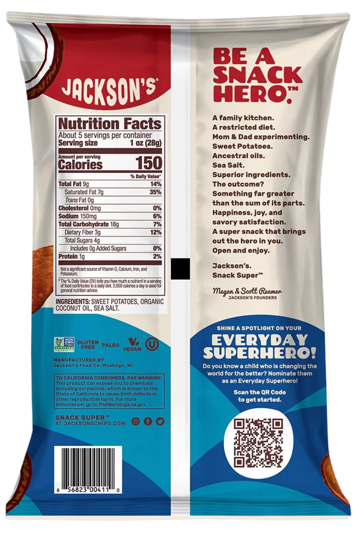 Sea Salt Sweet Potato Chips with Coconut Oil - Image 2