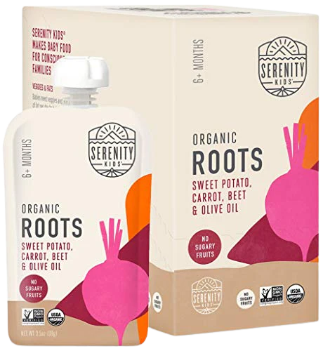 Organic Carrot Veggie Puree Baby Food Pouche (6 Pack)