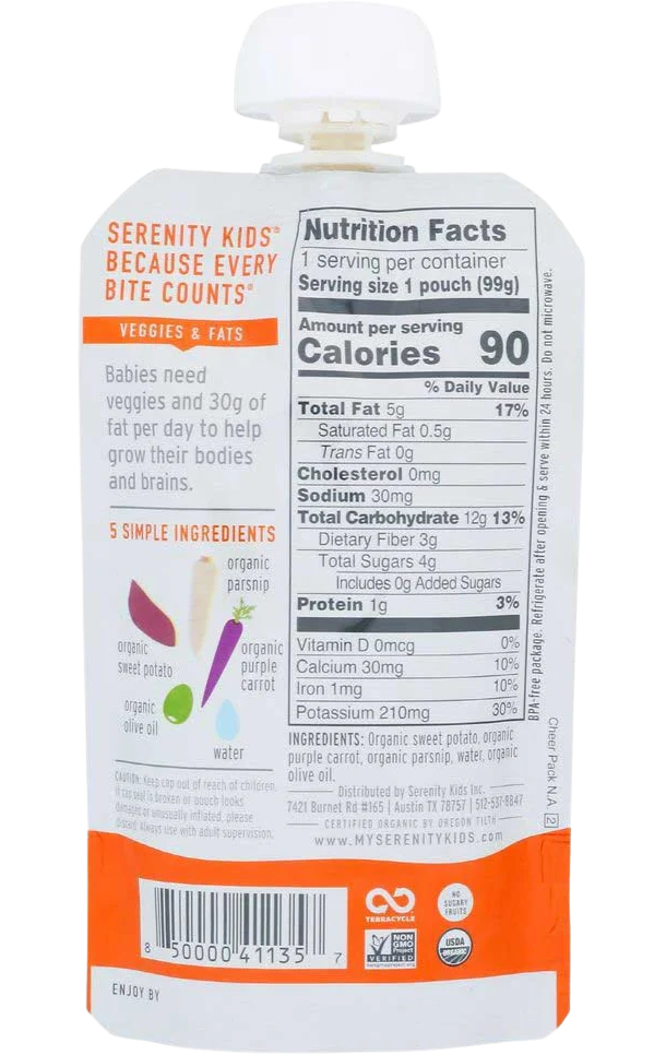 Organic Sweet Potato, Parsnips, Purple Carrot & Olive Oil - Image 2