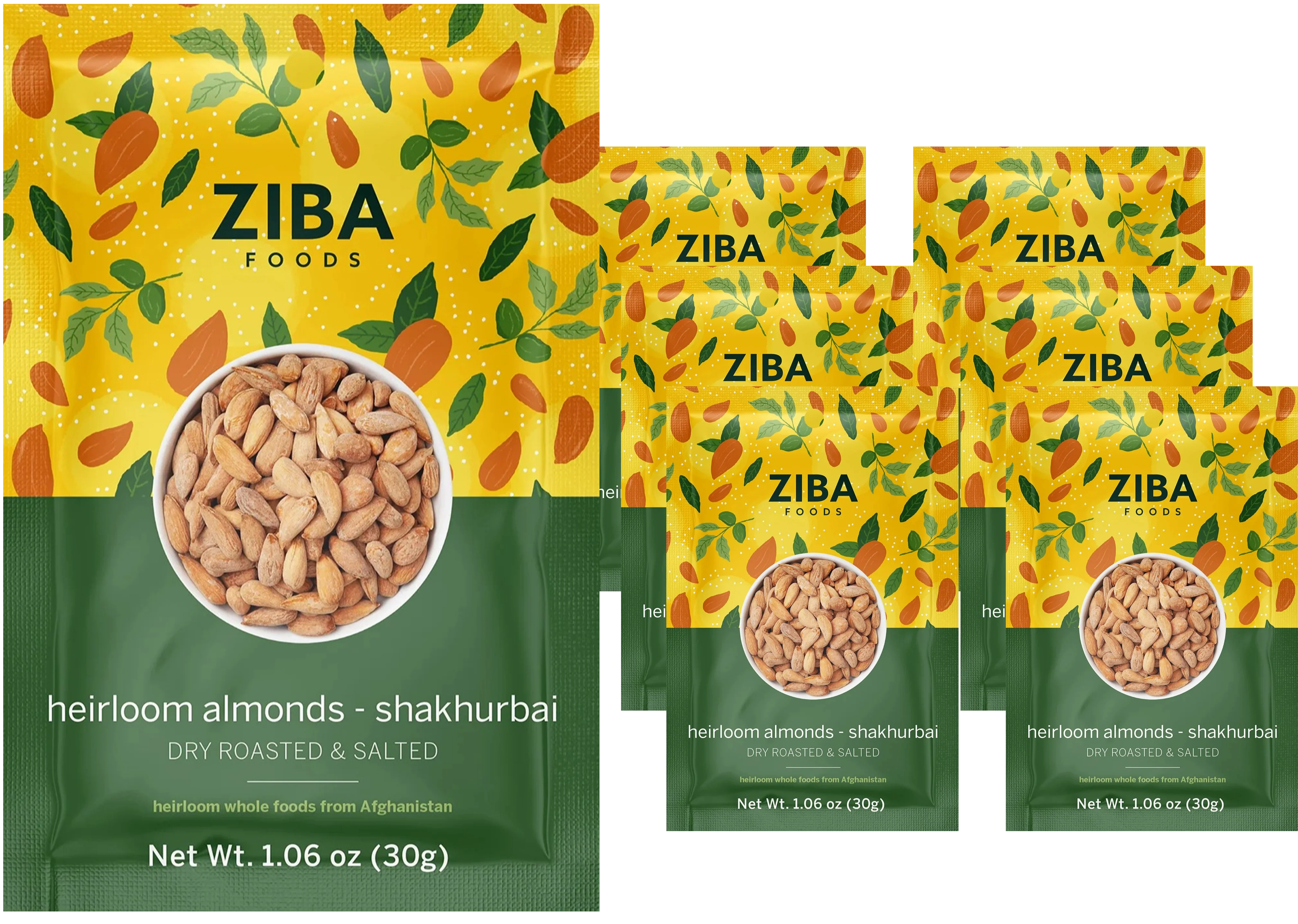 Shakhurbai Roasted Almonds with Salt (6 Pack)