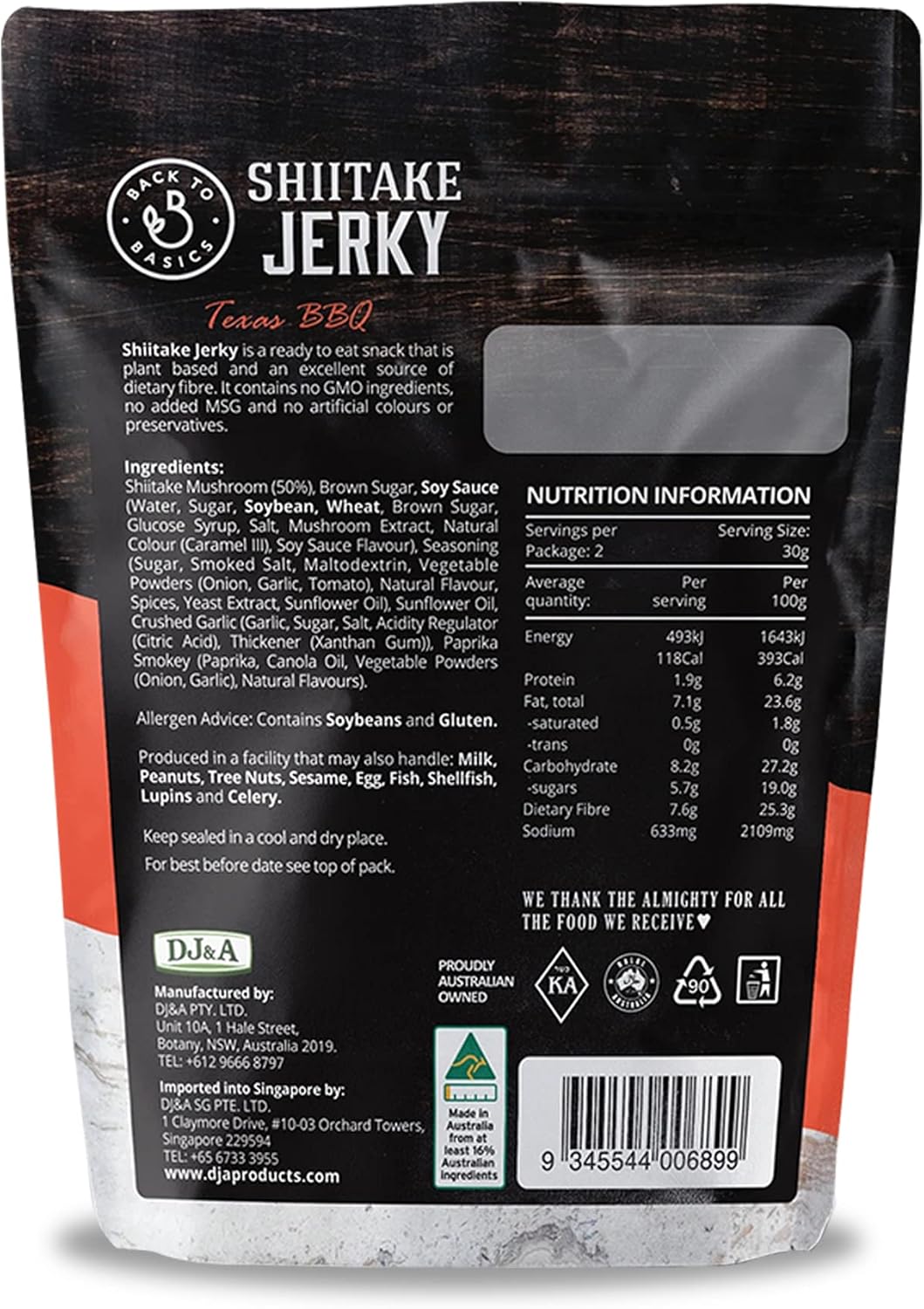 Shiitake Jerky Texas BBQ (12 Pack) - Image 3
