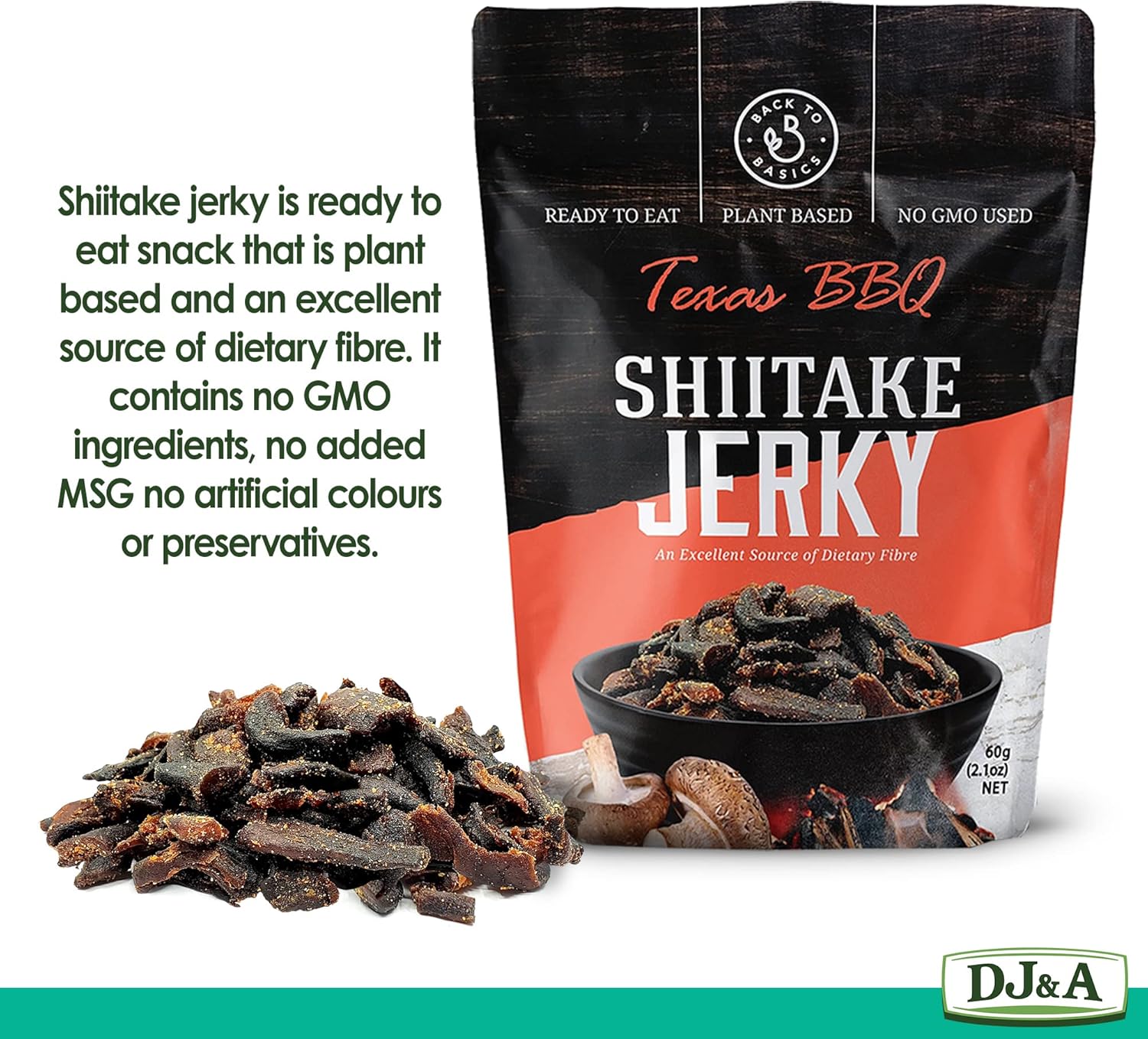 Shiitake Jerky Texas BBQ (12 Pack) - Image 4