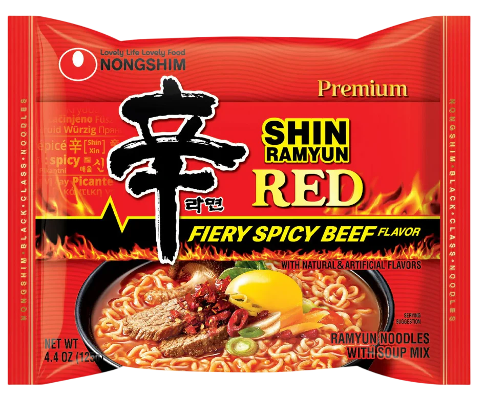 Shin Ramyun Red Fiery Spicy Beef Noodles (4 CT) - Image 2