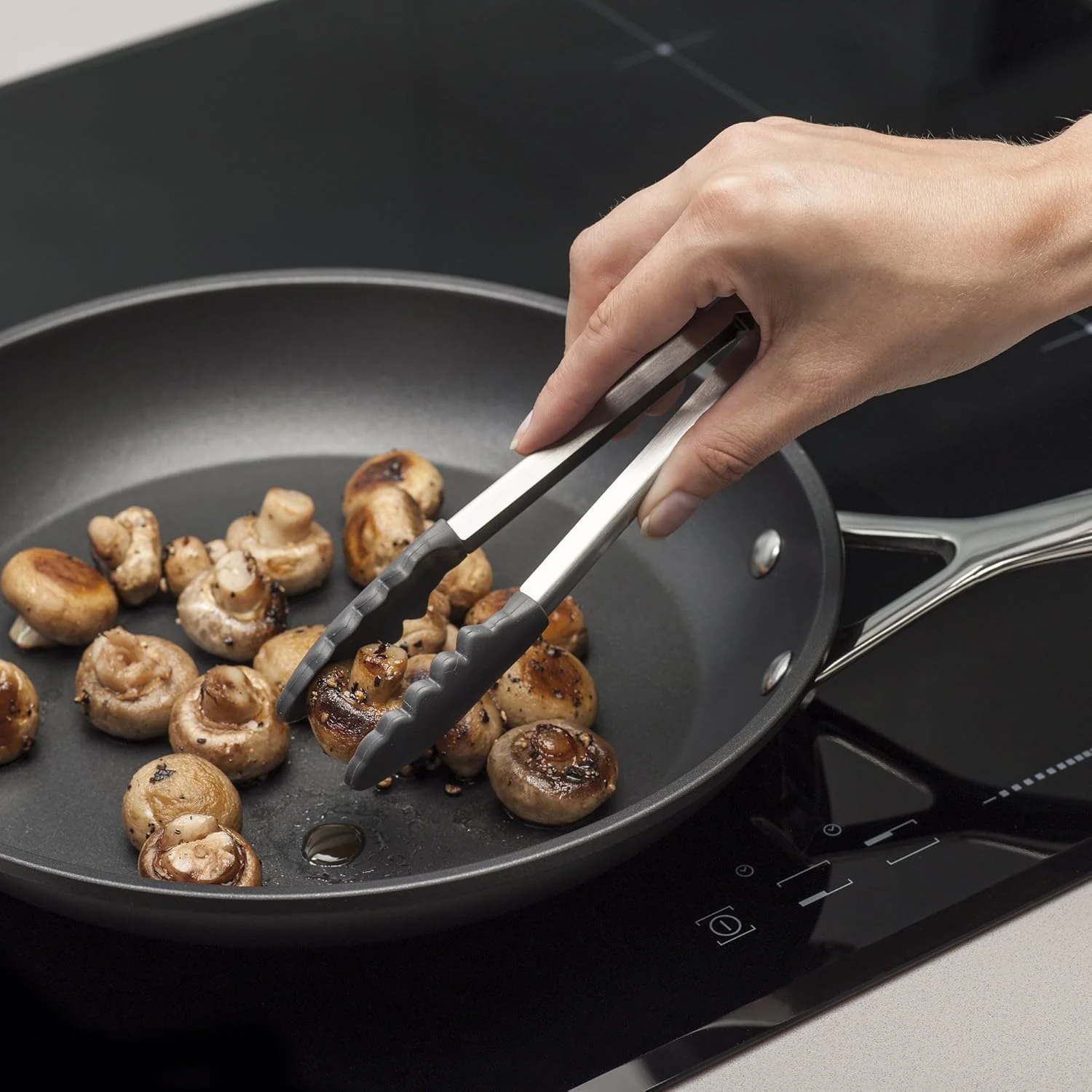 Silicone Cook's Tongs - Dark Grey - Image 4