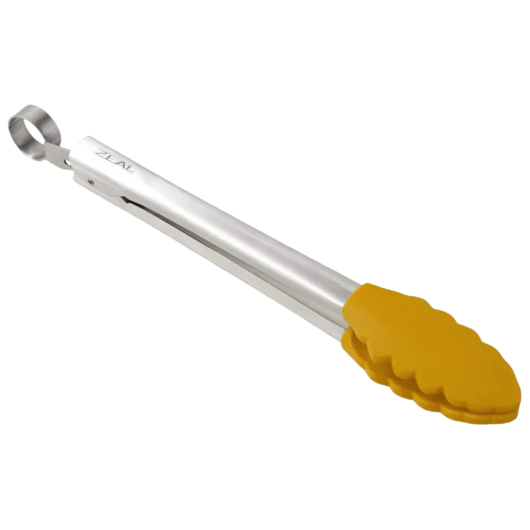 Silicone Cook's Tongs - Mustard
