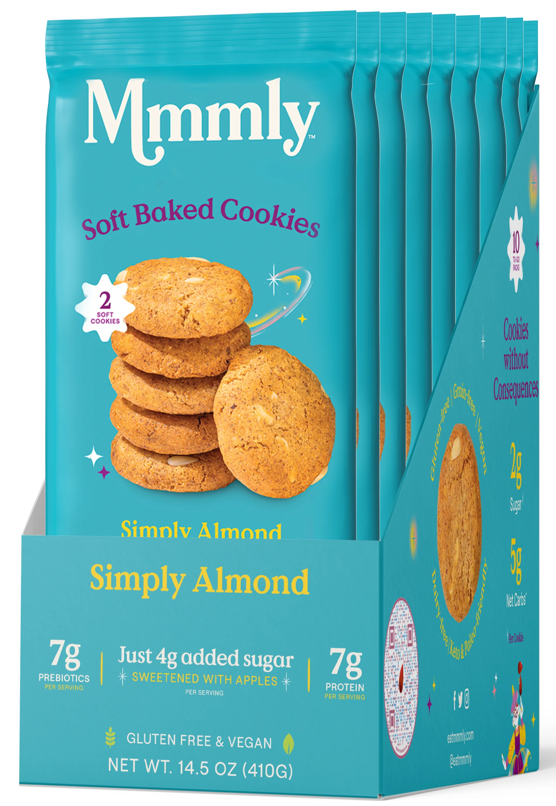 Simply Almond Soft Baked Cookies (10 x 2 CT To Go Packs)