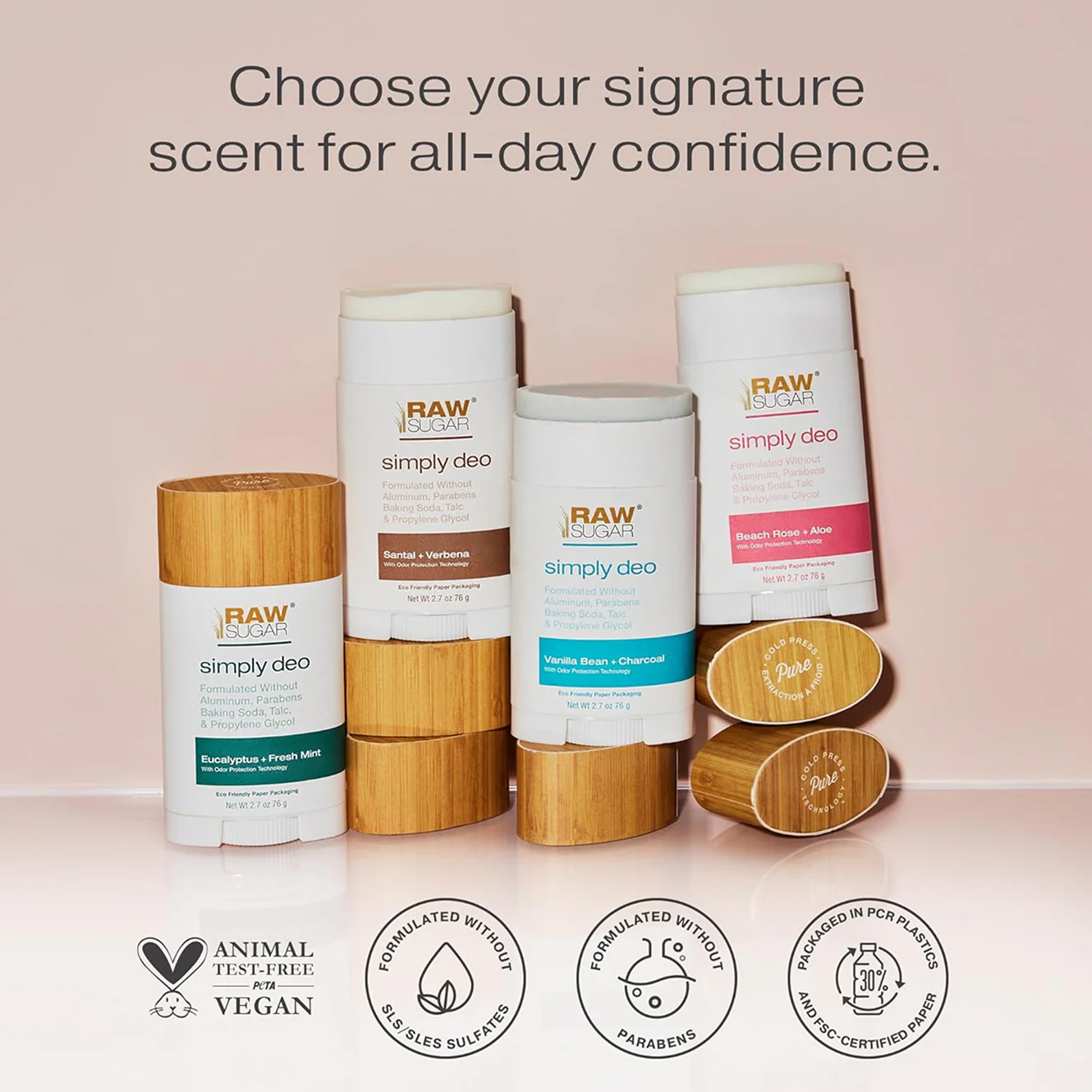 Simply Deo - Vanilla Bean & Charcoal Aluminum-Free Deodorant - Image 3