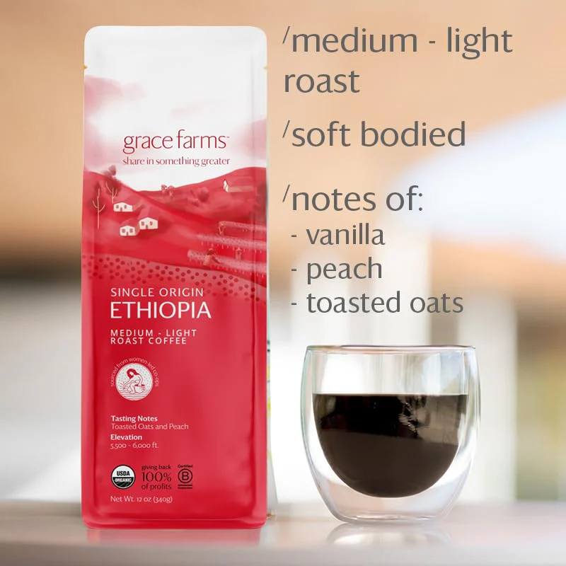 Single Origin Ethiopia Medium-Light Roast - Ground Coffee - Image 3