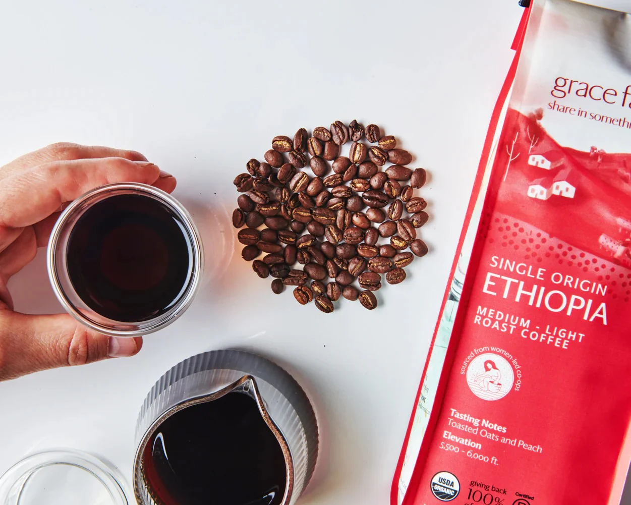 Single Origin Ethiopia Medium-Light Roast - Whole Bean Coffee - Image 2