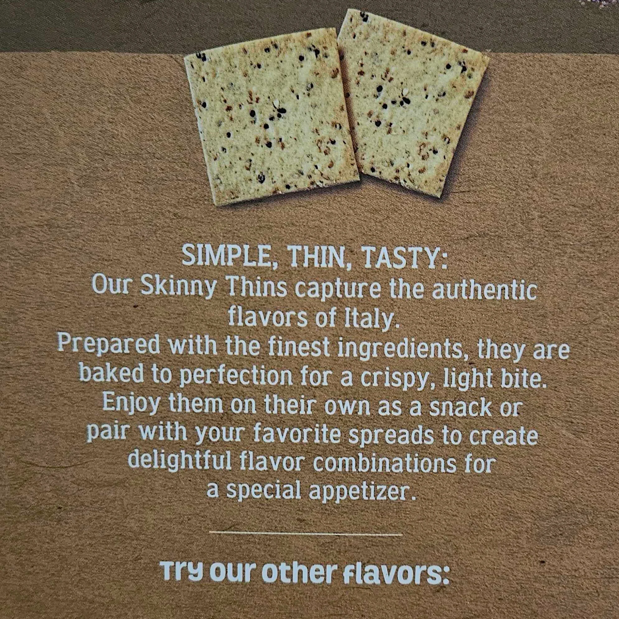 Skinny Thin Whole Wheat Quinoa Crackers - Image 2