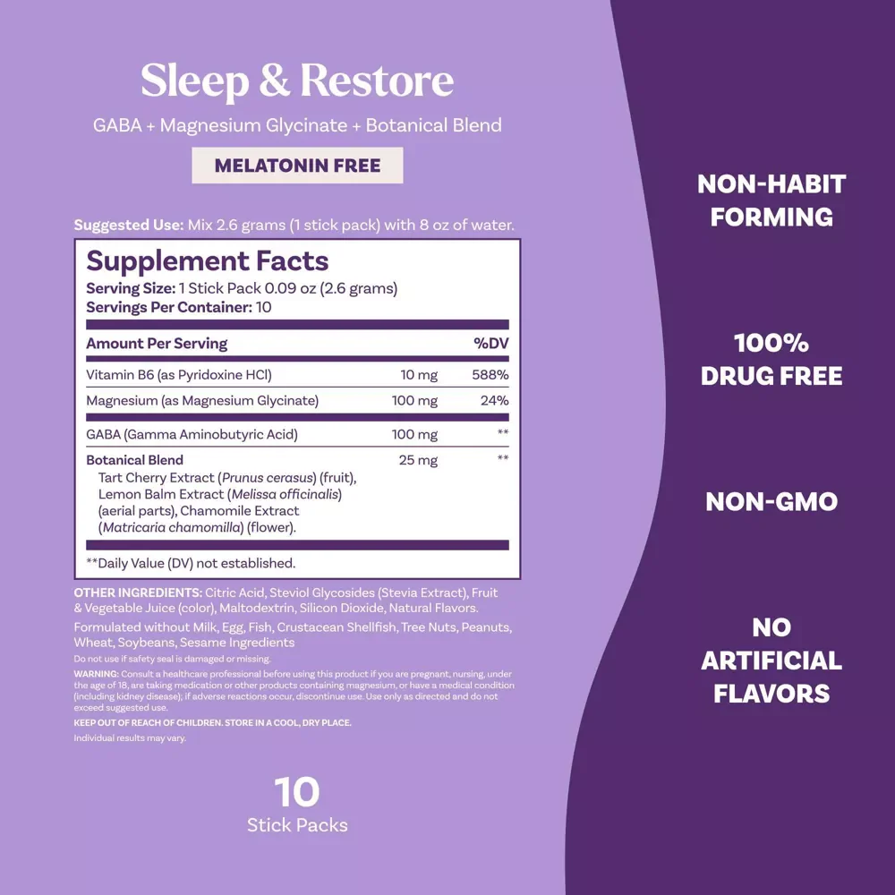 Sleep & Restore Drink Mix - Tart Cherry (10 CT) - Image 2
