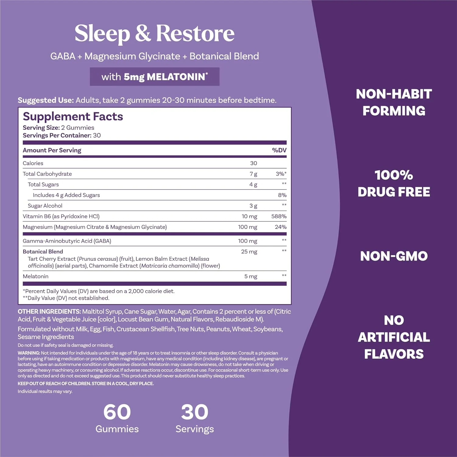 Sleep & Restore With Melatonin Gummies (60 CT) - Image 3