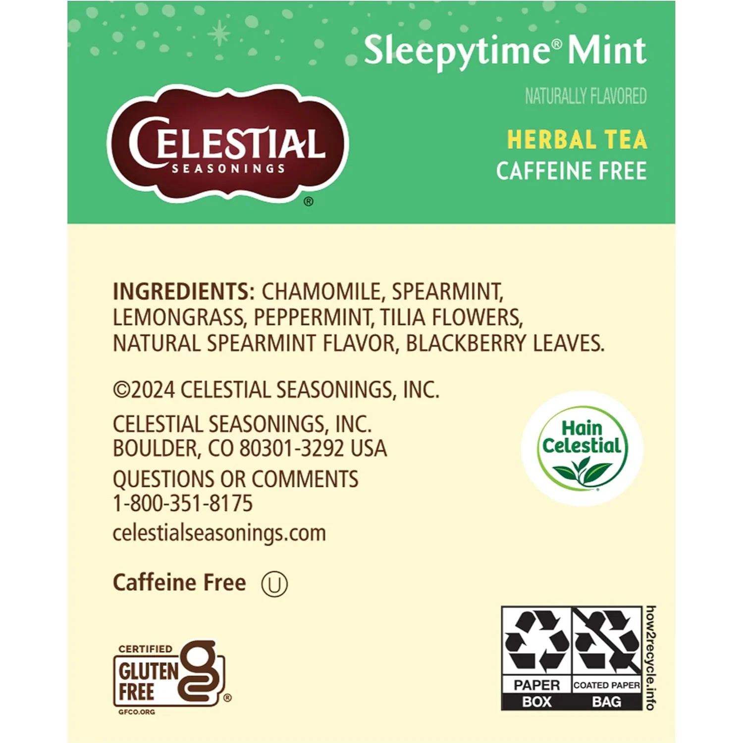 Sleepytime Mint Herbal Tea (20 CT) - Image 2