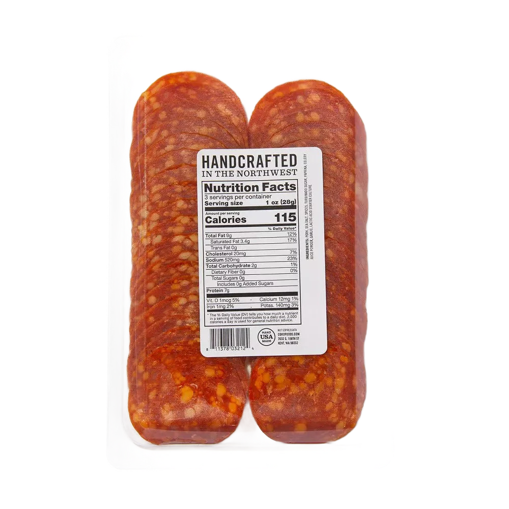 Sliced Uncured Hot Sopressata - Image 4