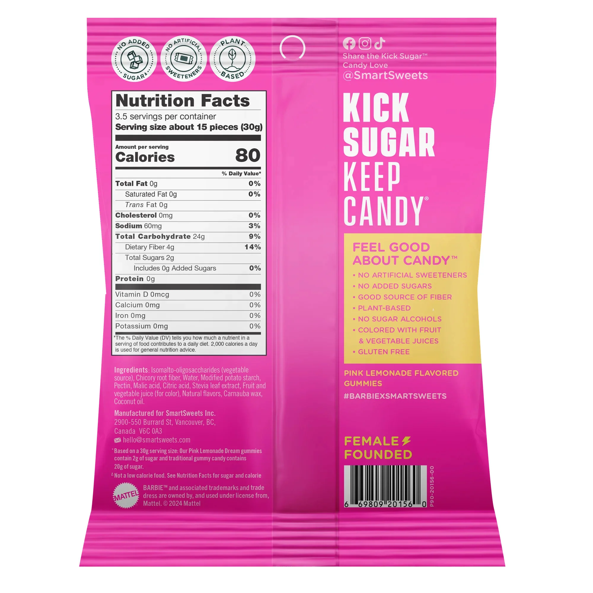 Barbie Pink Lemonade Dream Gummy Candy - Image 3