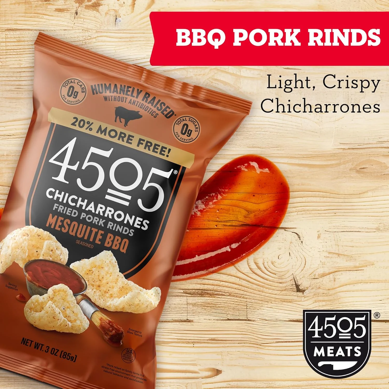 Mesquite BBQ Pork Rind Chicharrones - Image 2