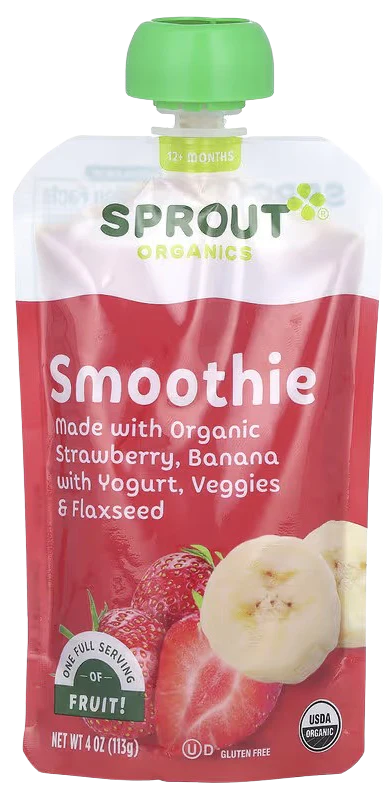Smoothie with Strawberry Banana Yogurt Veggies and Flax Seed (12+ Months) (12 Pack) - Image 2