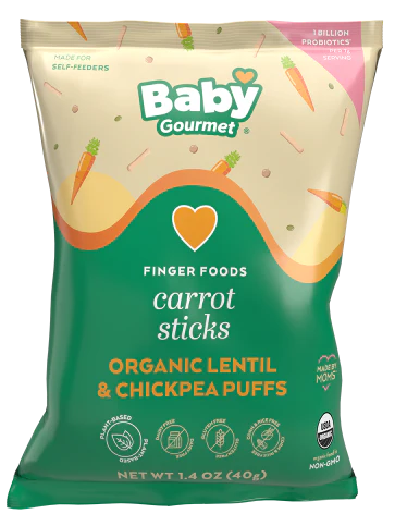 Organic Lentil & Chickpea Puffs - Carrot Sticks
