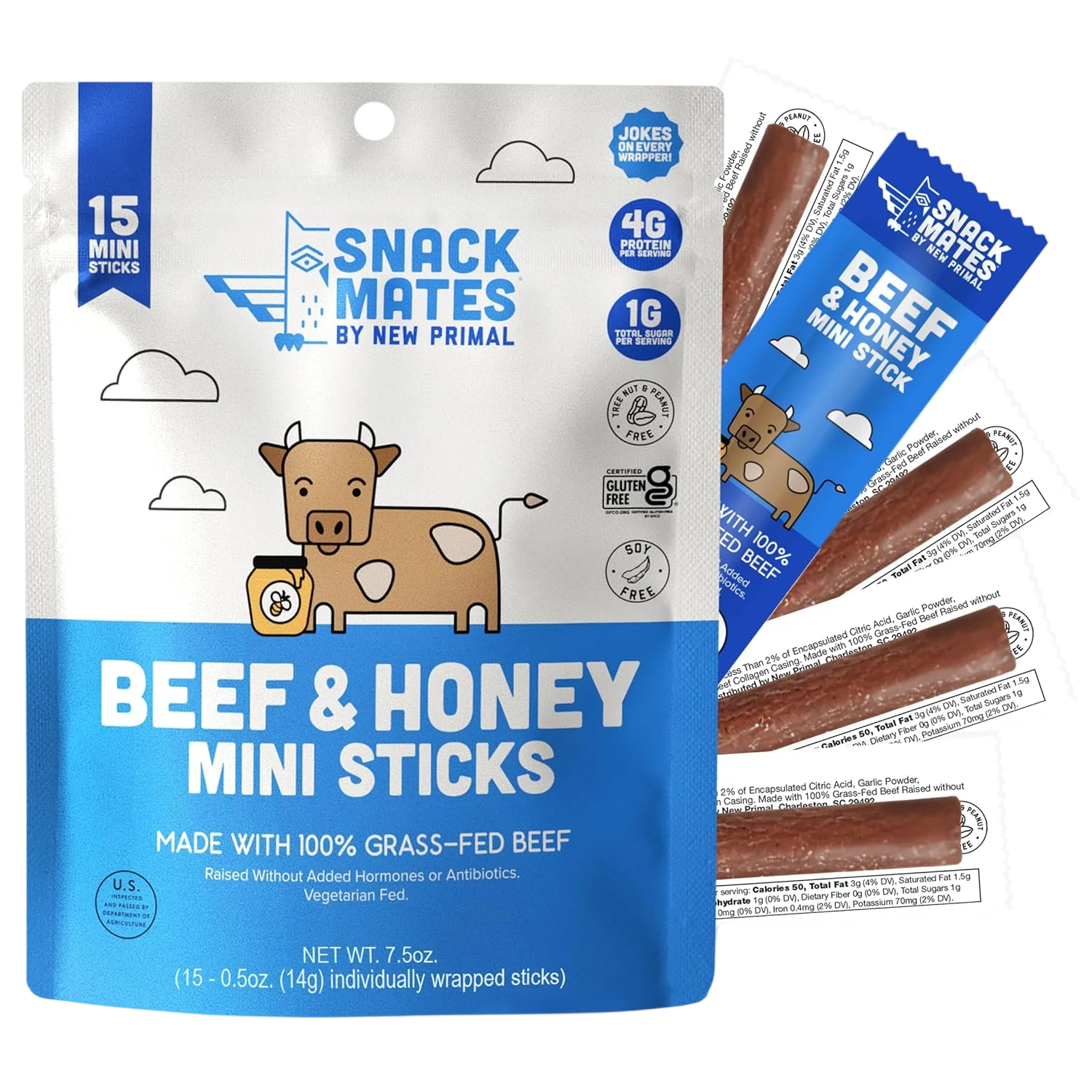Snack Mates Beef & Honey Mini Sticks (15 CT) - Image 3