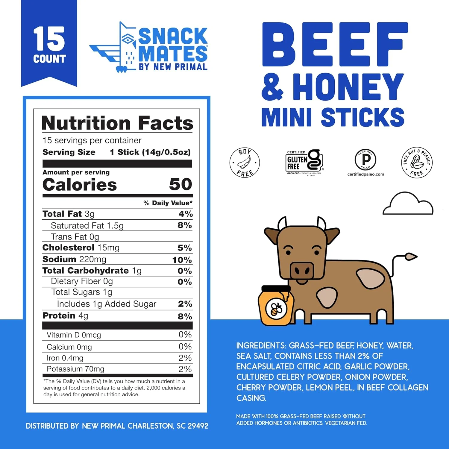 Snack Mates Beef & Honey Mini Sticks (15 CT) - Image 5