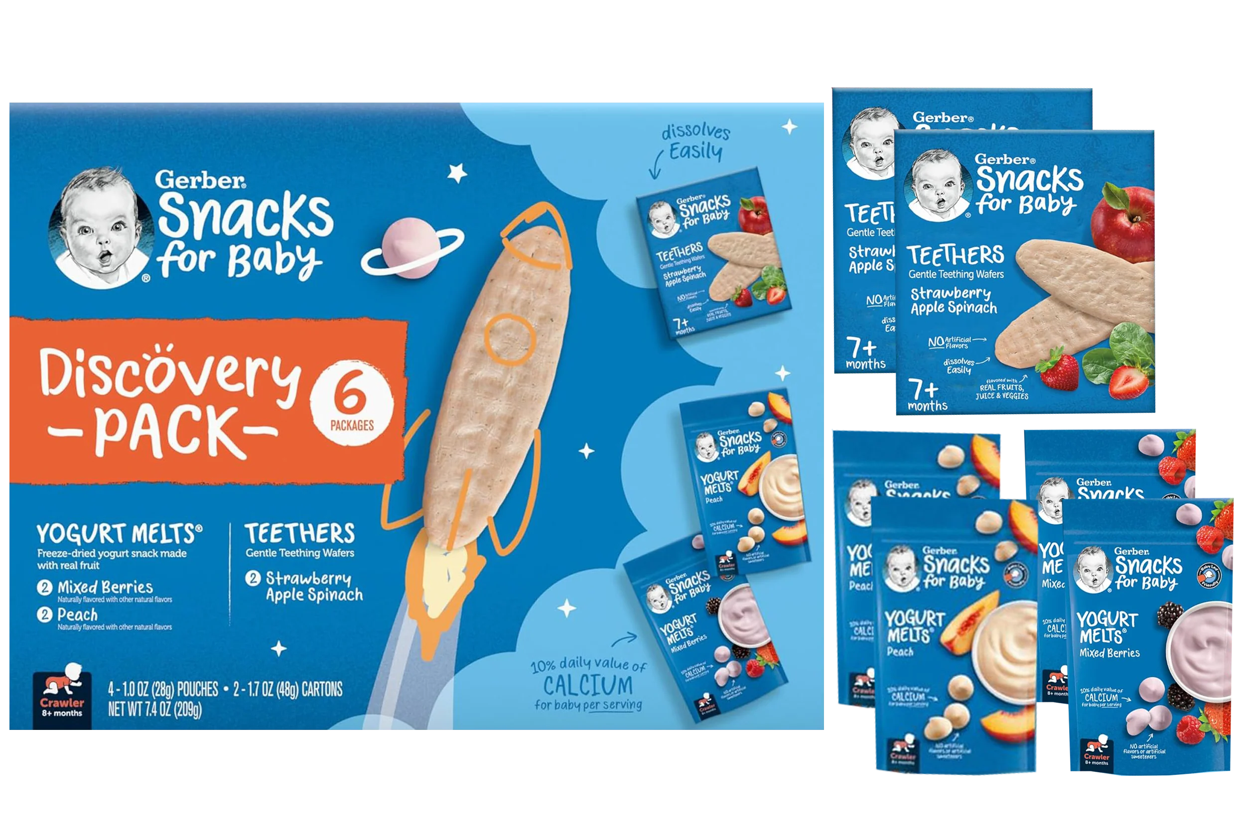 Snacks for Babies - Discovery Pack - Yogurt Melts and Teethers (6 Pack)