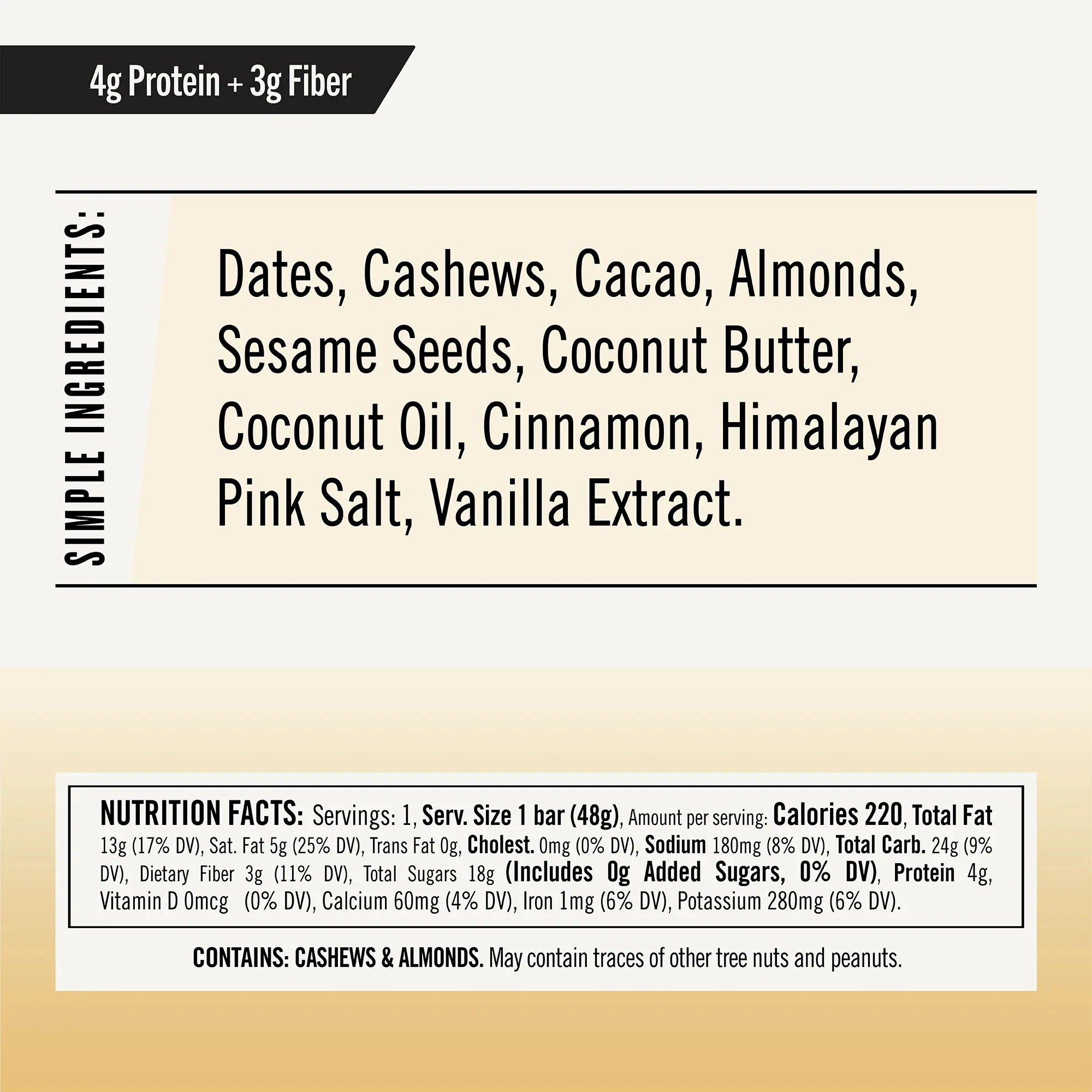 Snickerdoodle Cashew Tahini Snack Bar (12 CT) - Image 3