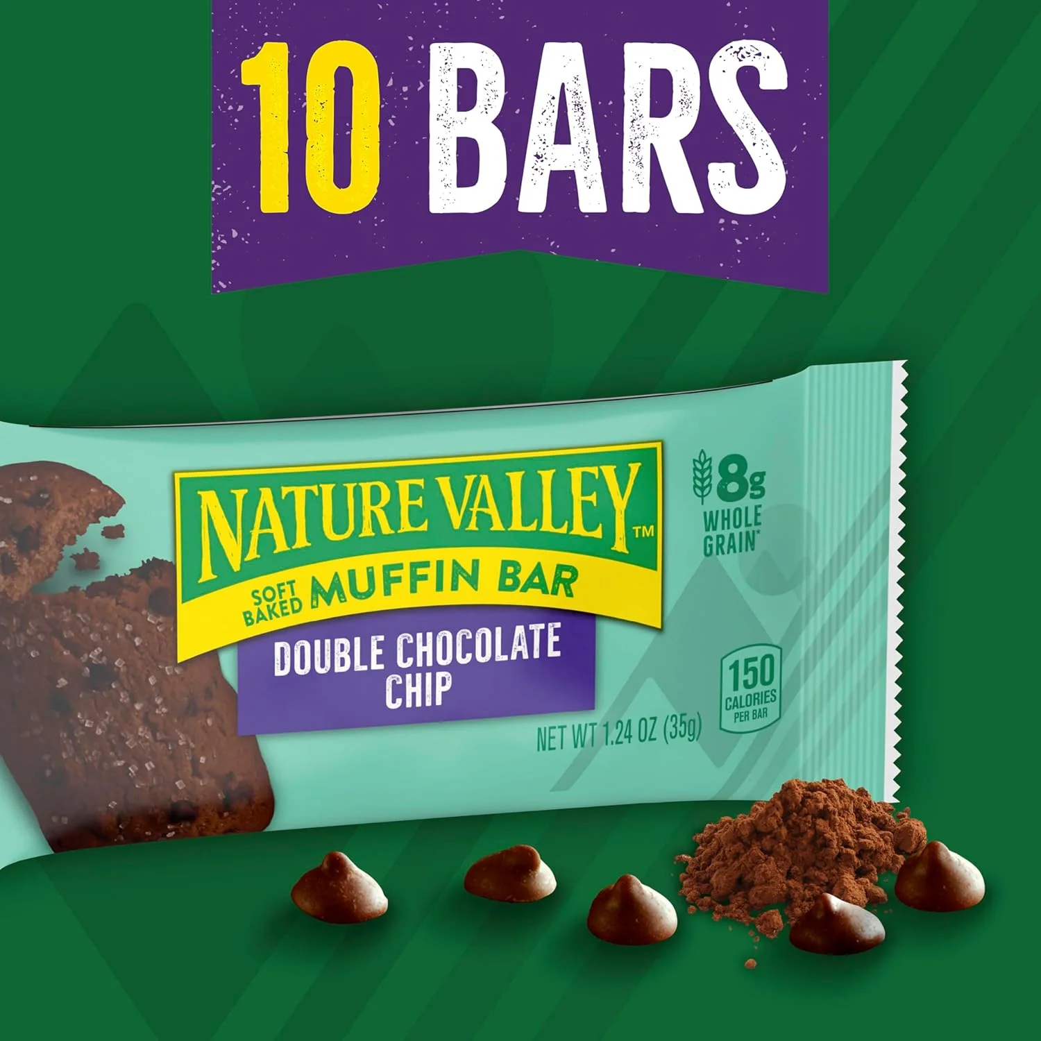 Soft-Baked Muffin Bars - Double Chocolate Chip (10 CT) - Image 2