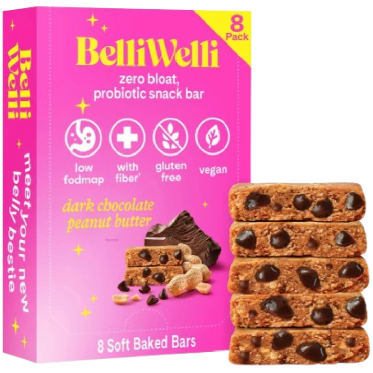 Zero Bloat Probiotic Snack Bar - Dark Chocolate Peanut Butter (8 CT)