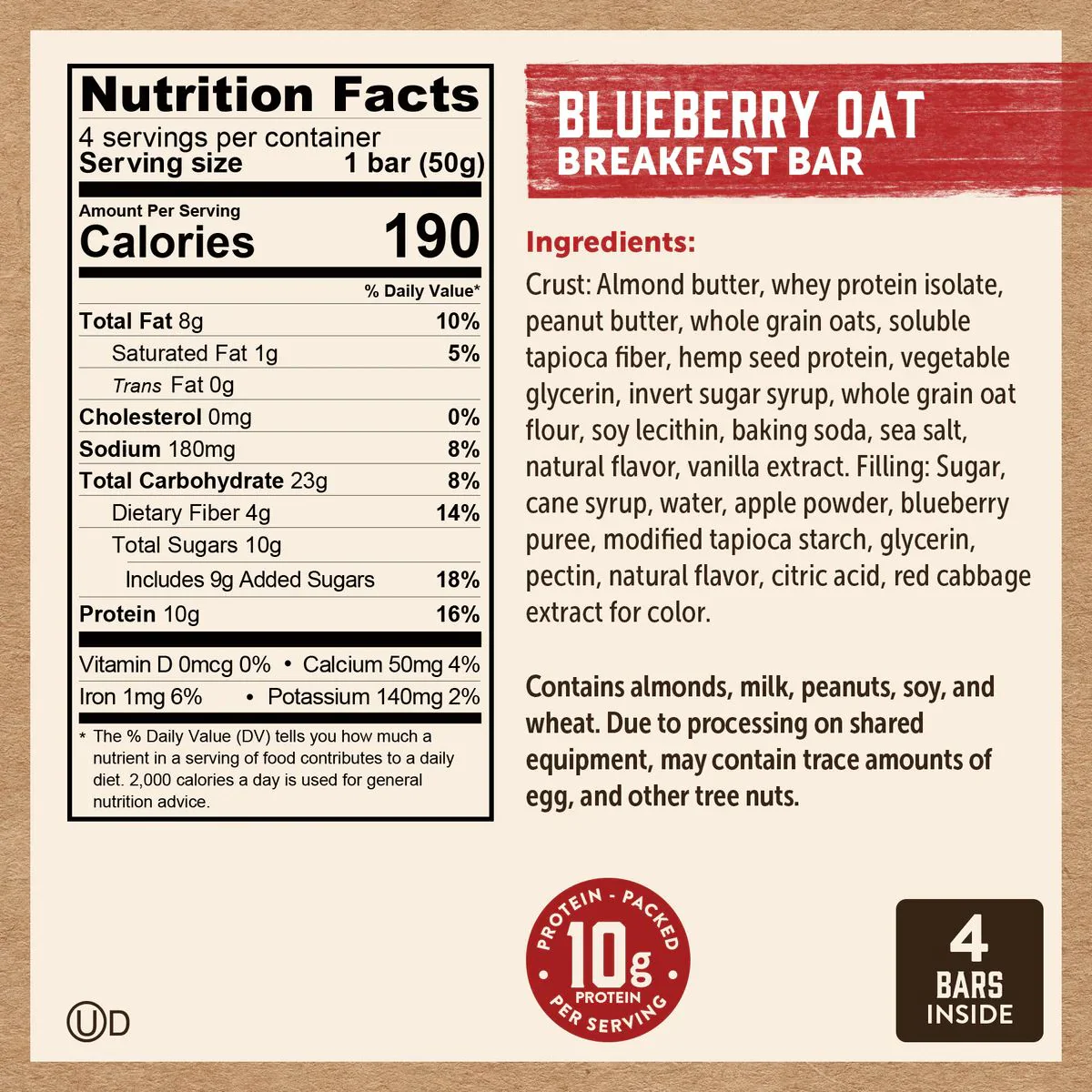 Soft Baked Breakfast Bars- Blueberry Oat (4 CT) - Image 3