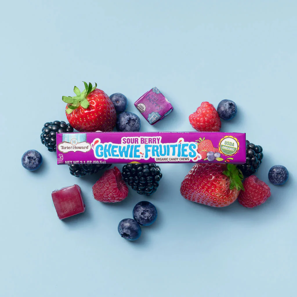 Organic Sour Berry Chewie Fruities Candy Stick (18 Pack) - Image 3