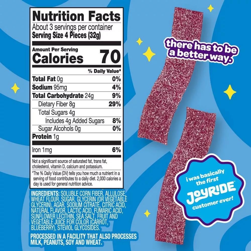 Sour Blue Raspberry Strips - Image 3